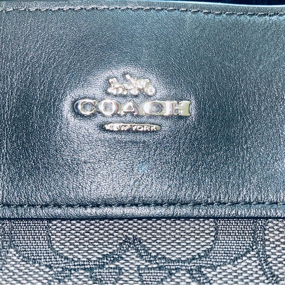 1 bag Coach original Oversized Purse Black and Gray Pre-Owned - Picture 3 of 10